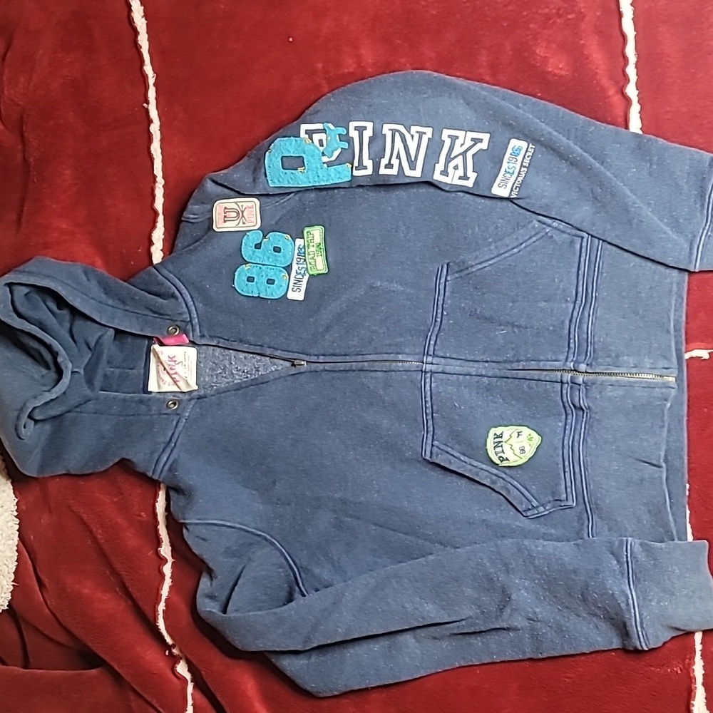VS PINK ZIP UP HOODIE